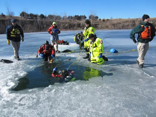 Johnson County Ice Rescue Exercise.