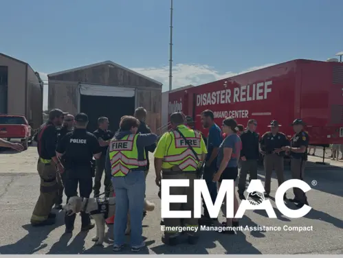 image shows first responders and emergency managers together in a group. 