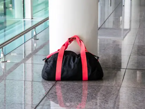 Suspicious bag left behind in building.