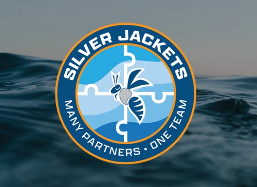 Floodwater. Silver Jackets Logo.