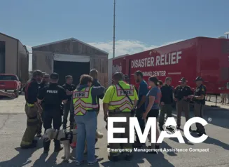 image shows first responders and emergency managers together in a group. 