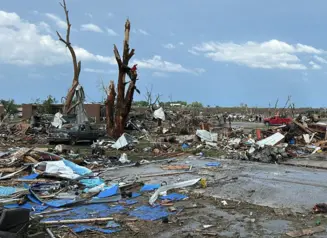 Greenfield, Iowa tornado damage.
