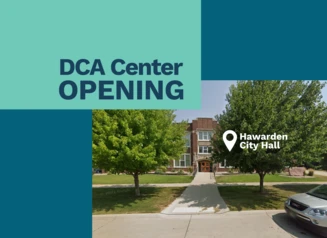 DCA Center Opening. Hawarden City Hall.
