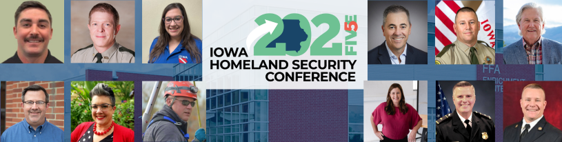 Collage of 2025 Homeland Security Conference Speakers with logo