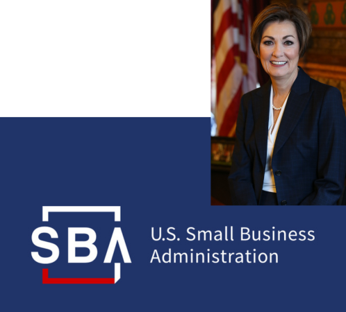 Governor Reynolds, US Small Business Administration Logo
